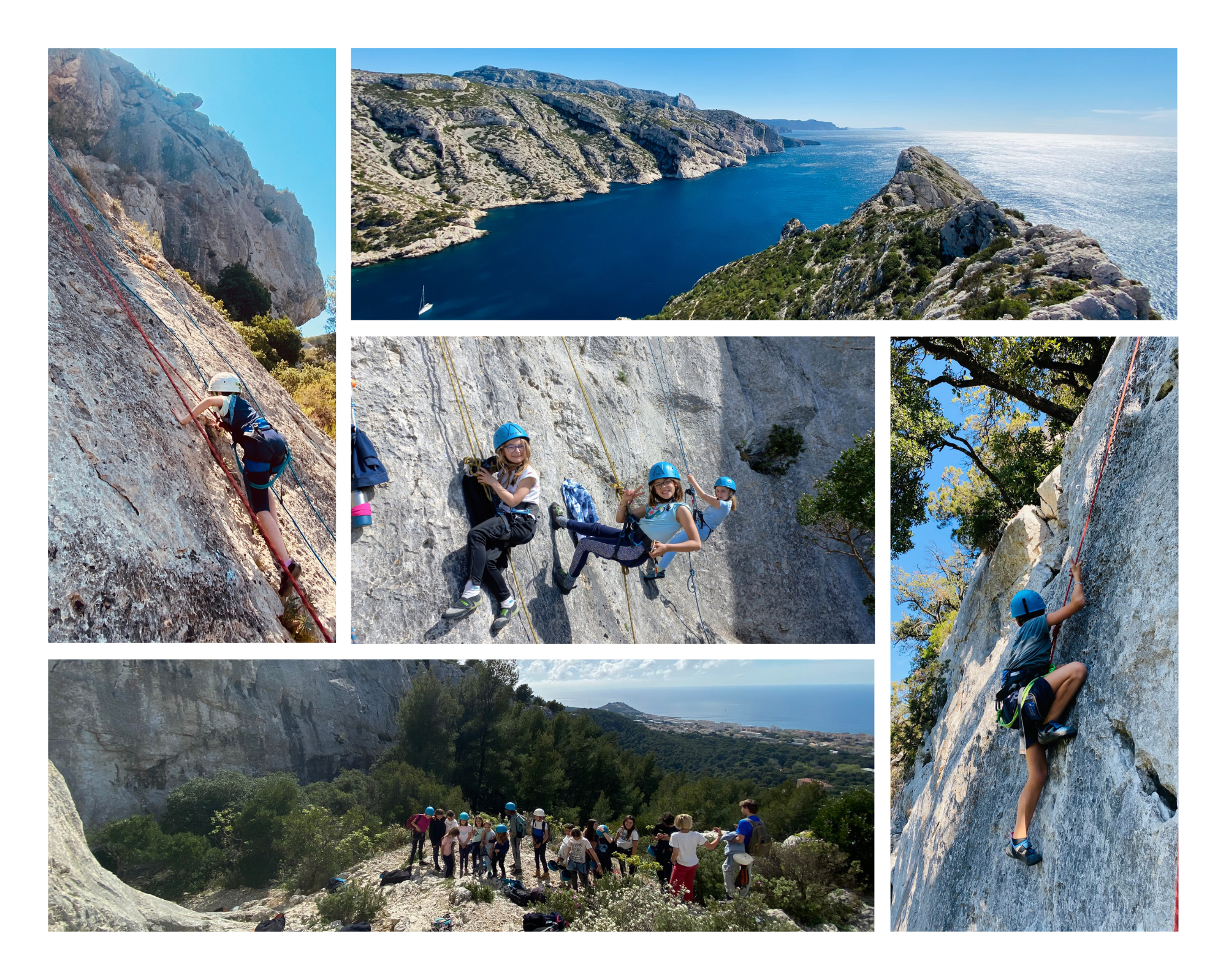 Stage escalade en falaise enfant Toulon