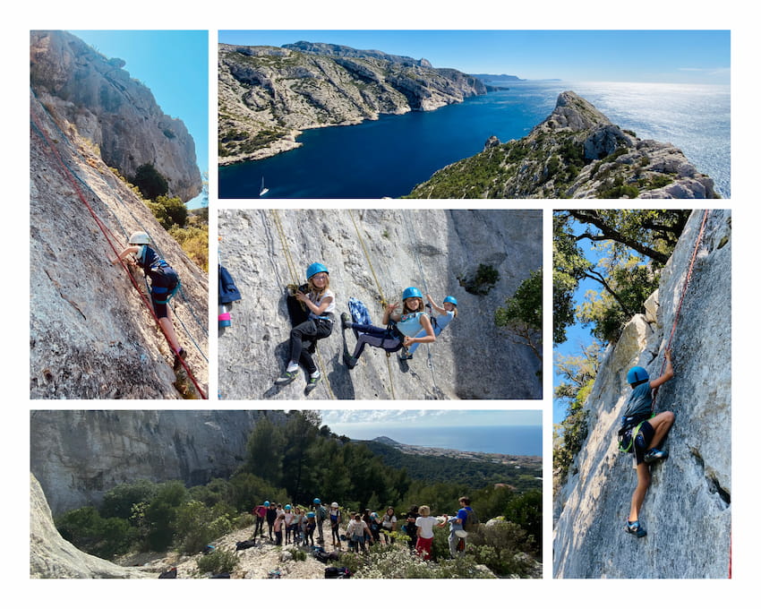 Stage escalade en falaise enfant Toulon