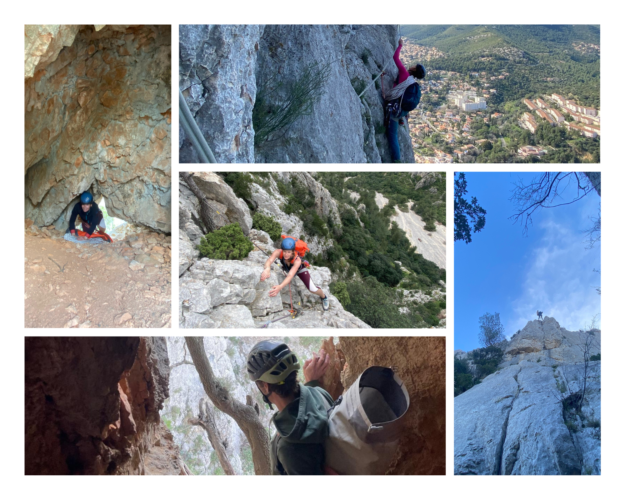 Via corda Toulon, Massif du Faron. Grands rappels, tyrolienne et escalade