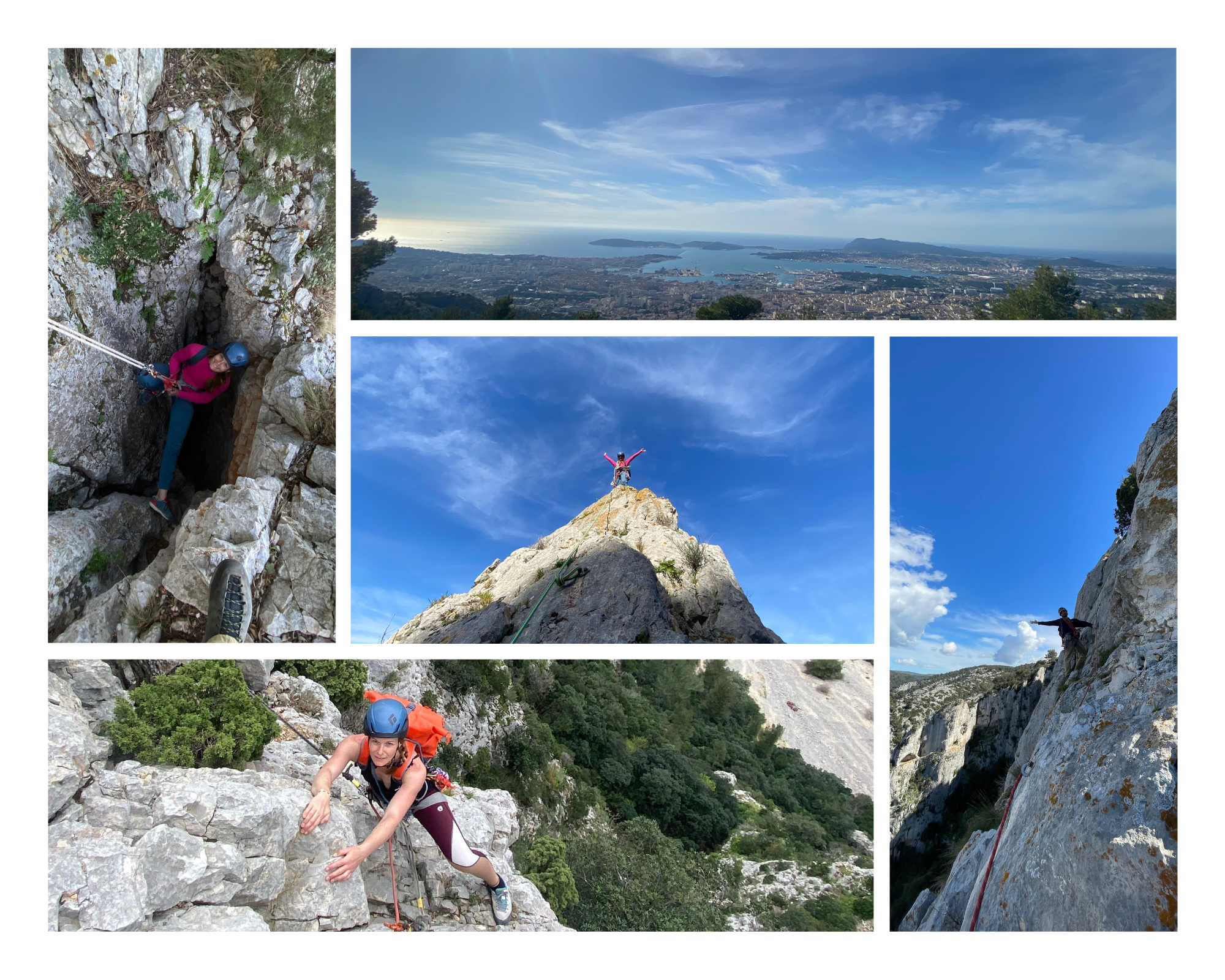 Via Corda des funambule à Toulon, Massif du Mont Faron. Tyrolienne, grands rappels et tyrolienne
