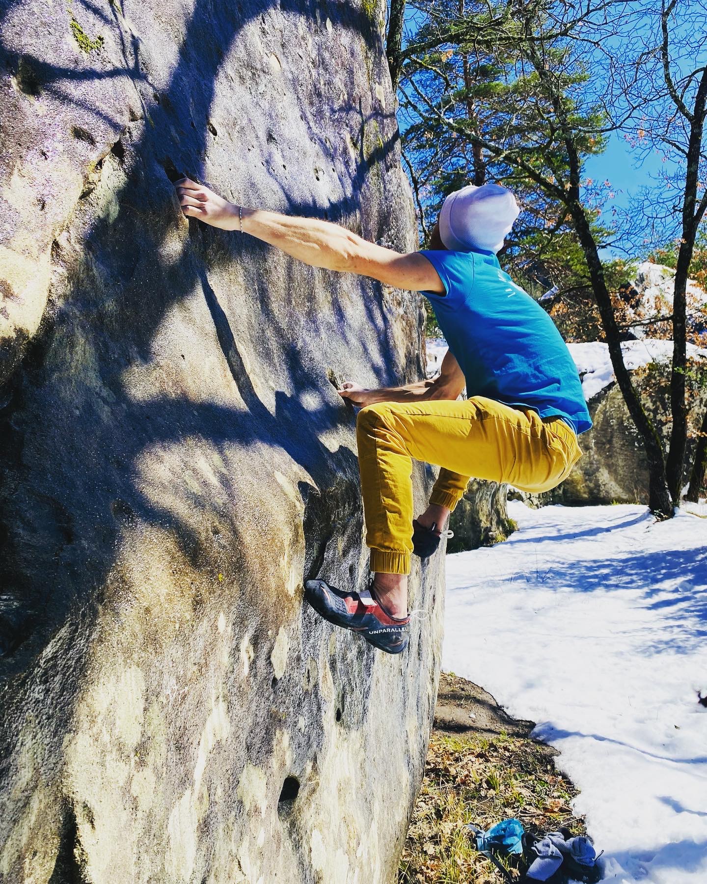 Bloc extérieur sous la neige à Annot !